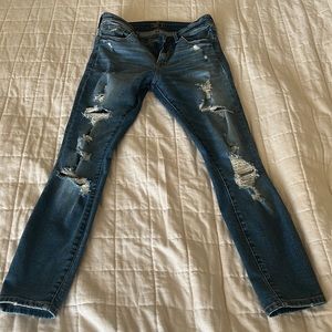 Abercrombie mid rise super skinny jeans